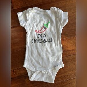 Gerber White Bodysuit with Chili Graphic